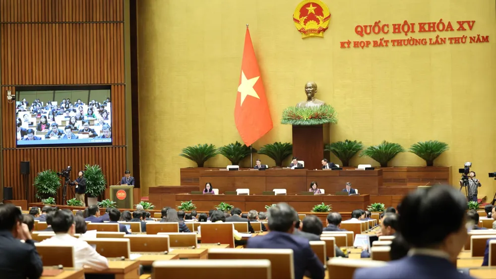 Quốc hội họp ngày 15-1. Ảnh: QUANG PHÚC
