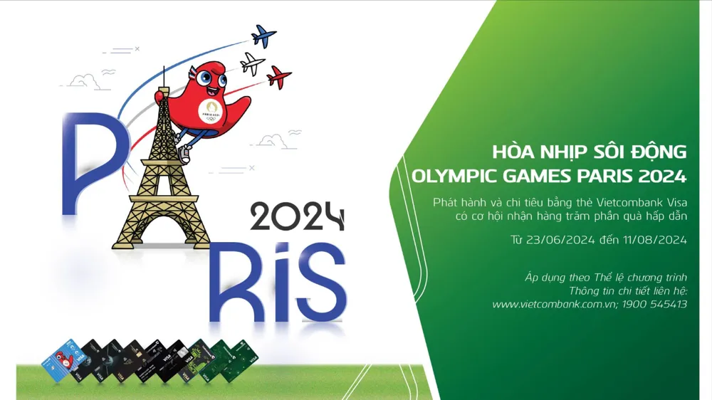 Hòa nhịp Olympic Paris 2024 cùng Vietcombank thông qua chuỗi hoạt động dành cho khách hàng
