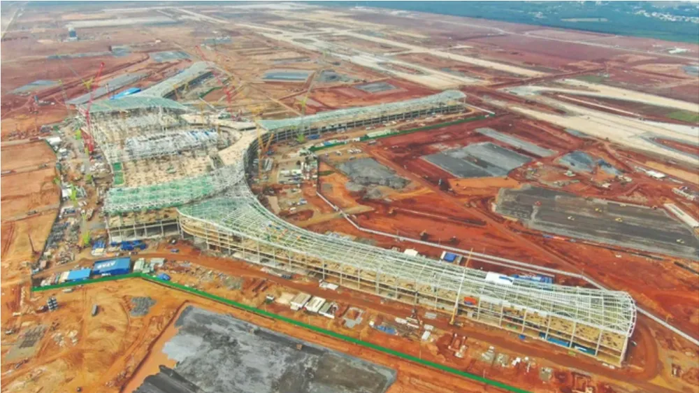 Công trường dự án Sân bay Long Thành ngày 3-1-2025. Ảnh: HOÀNG HÙNG