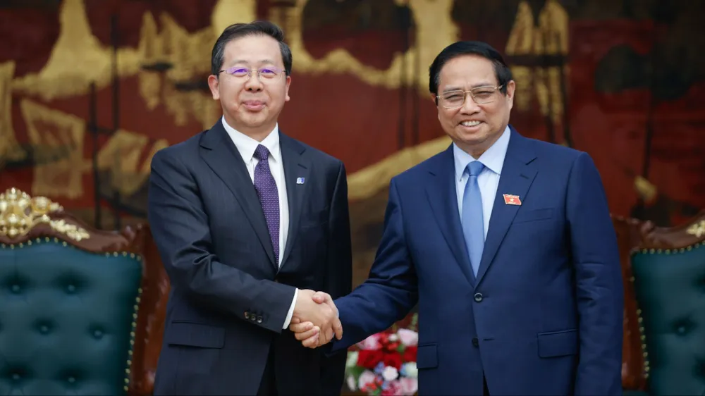 Thủ tướng Phạm Minh Chính tiếp ông Bành Cương Bình, Chủ tịch Hội đồng quản trị Tập đoàn Hoa Điện Trung Quốc