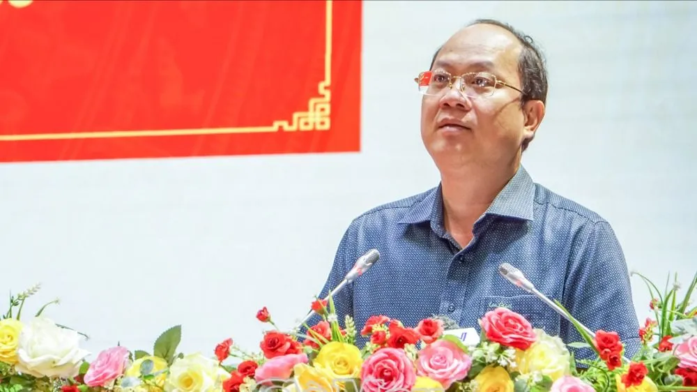 Bí thư Tỉnh ủy tỉnh Cà Mau Nguyễn Hồ Hải phát biểu tại hội nghị