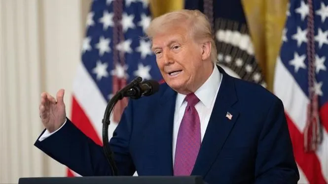 Tổng thống Mỹ Donald Trump phát biểu tại Nhà Trắng, Washington, D.C. Ảnh: THX