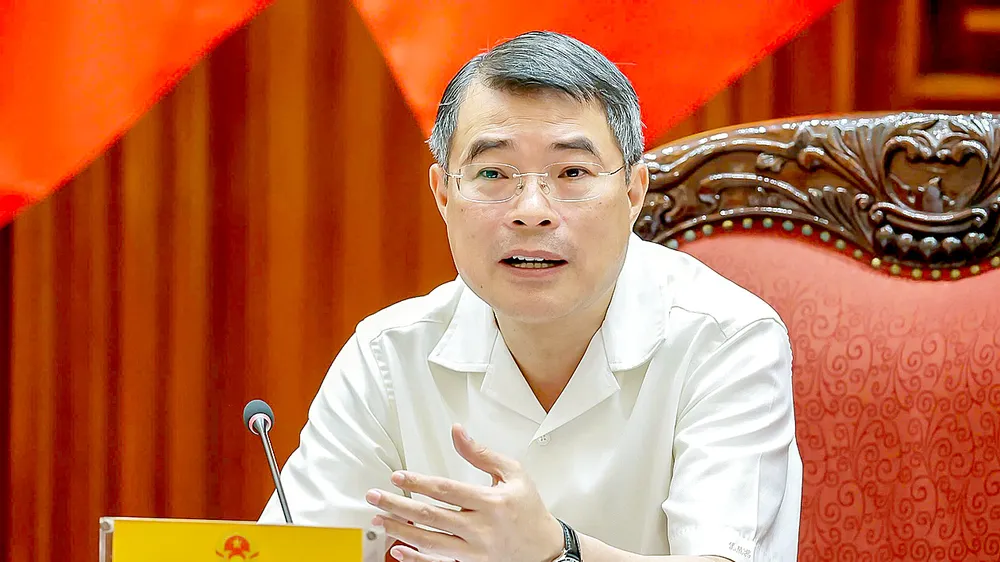 Thủ tướng Lê Minh Hưng phát biểu tại cuộc làm việc (ẢNH: VIẾT CHUNG)
