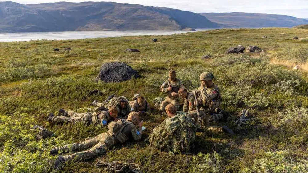 Những binh lính nghĩa vụ đầu tiên tới Greenland. Ảnh: Lực lượng Vũ trang Đan Mạch