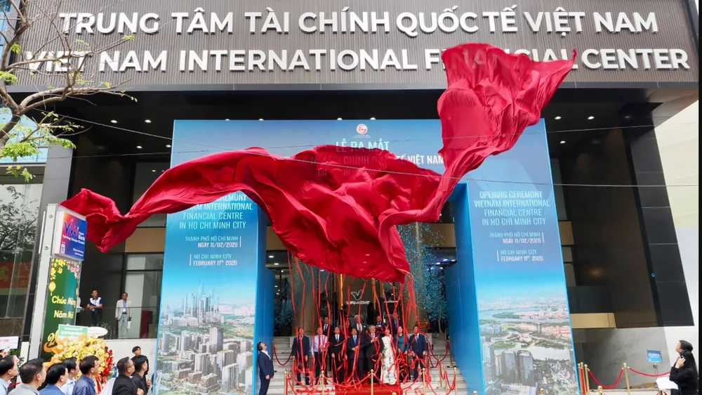 Trung tâm tài chính quốc tế Việt Nam tại TPHCM ngày khai trương. Ảnh HOÀNG HÙNG