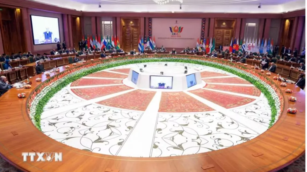 Quang cảnh Hội nghị thượng đỉnh BRICS lần thứ 18 tại New Delhi, Ấn Độ ngày 12-9-2026. Ảnh: ANI/TTXVN phát