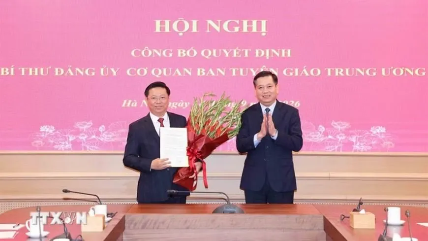 Đồng chí Trần Thanh Lâm giữ chức Bí thư Đảng ủy Cơ quan Ban Tuyên giáo Trung ương 