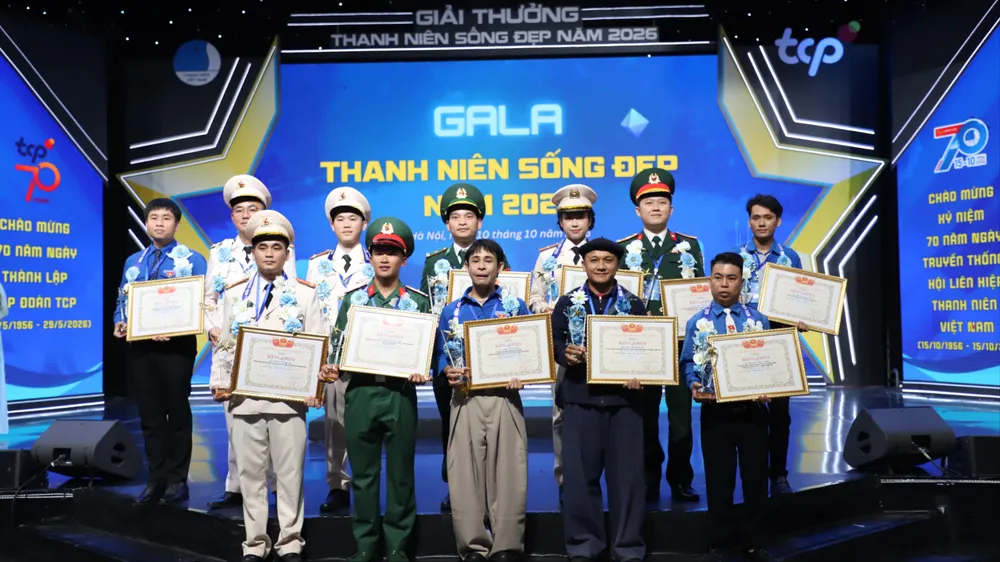 Những gương mặt “Thanh niên sống đẹp” năm 2026. Ảnh: TIẾN CƯỜNG
