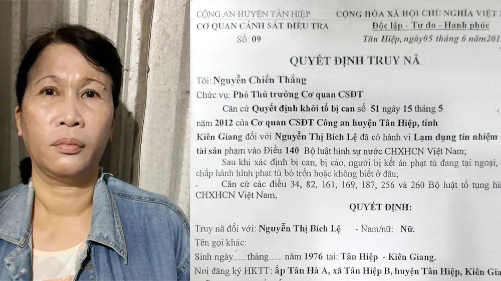 Đối tượng Nguyễn Thị Bích Lệ