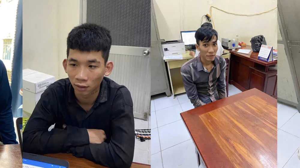 Các đối tượng Nguyễn Thanh Trường, Lê Hoàng Giang, Trần Thanh Sang, Nguyễn Lệ Nguyên (từ trái sang)