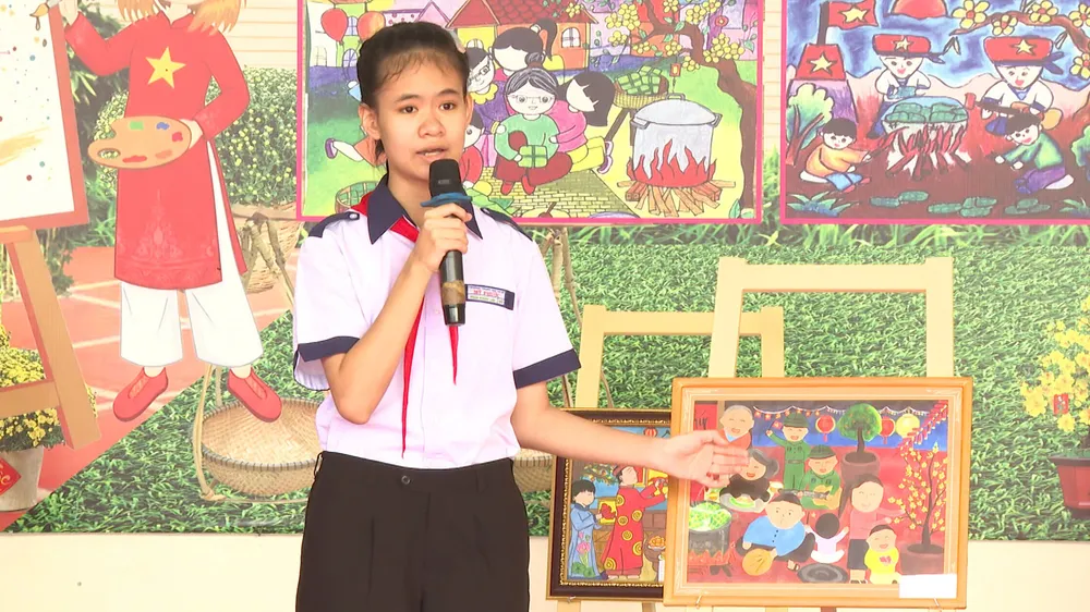 Sôi nổi Hội thi vẽ tranh Mừng Đảng - Mừng Xuân tại phường Bến Cát
