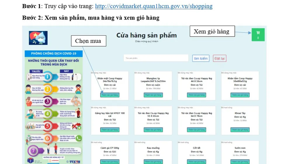 Click chọn đồ, hàng giao tận tay
