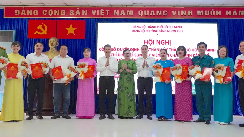 Phường Tăng Nhơn Phú được bổ sung 10 đồng chí vào Ban Chấp hành Đảng bộ phường