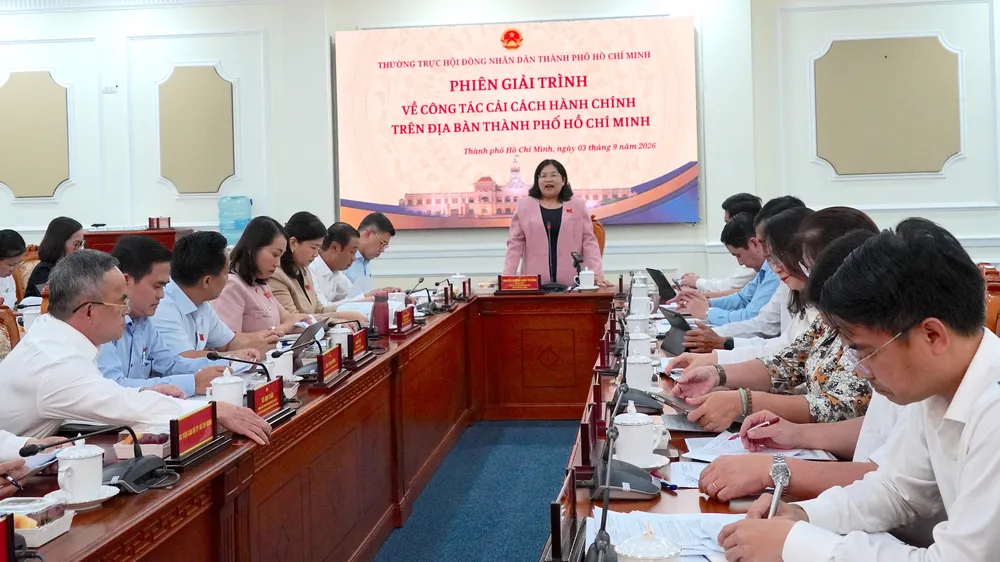 Phiên giải trình về công tác cải cách hành chính trên địa bàn TPHCM do Thường trực HĐND TPHCM tổ chức