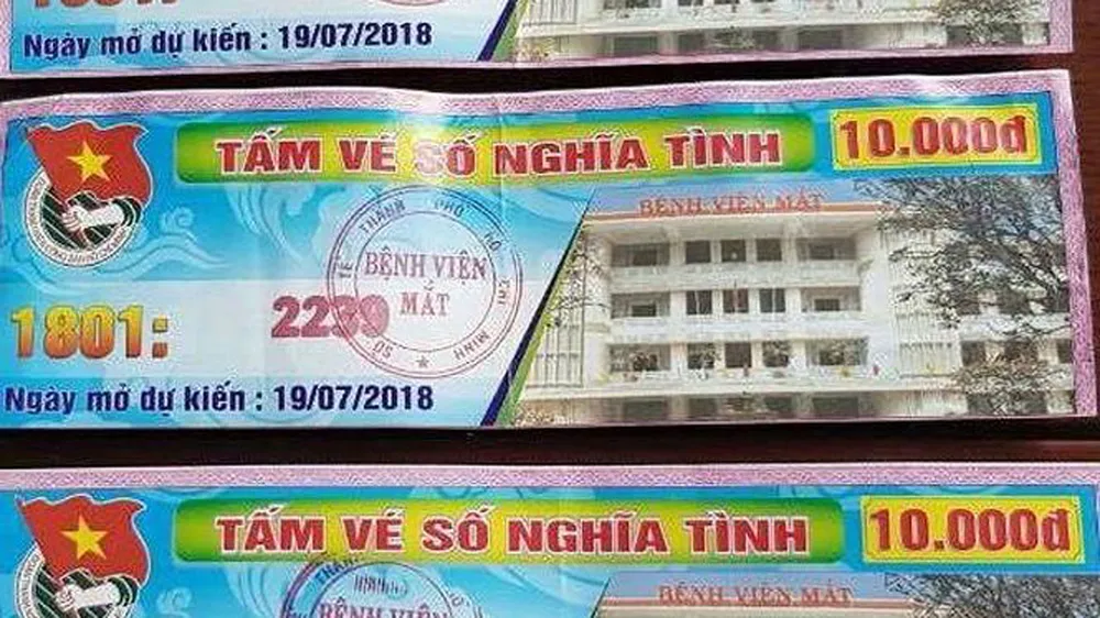 Thu hồi toàn bộ vé số nghĩa tình tại Bệnh viện Mắt TPHCM