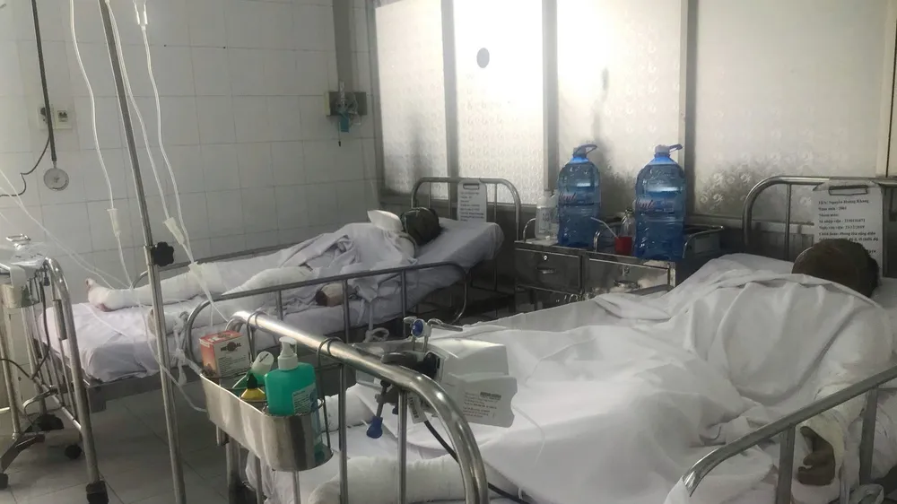 Các bệnh nhân bị bỏng hô hấp, sốc bỏng nghiêm trọng, đang trong tình trạng nguy kịch