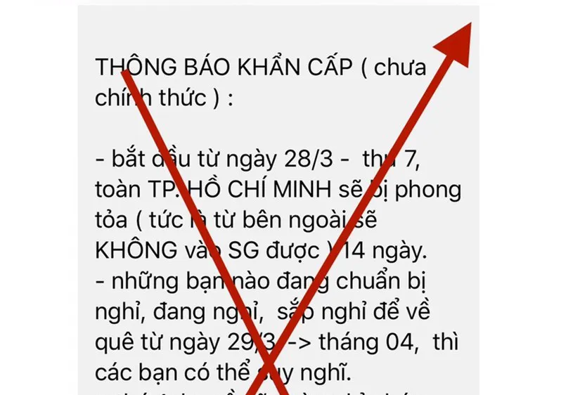 Đã xác định được 18 chủ tài khoản tung tin “TPHCM phong tỏa 14 ngày“