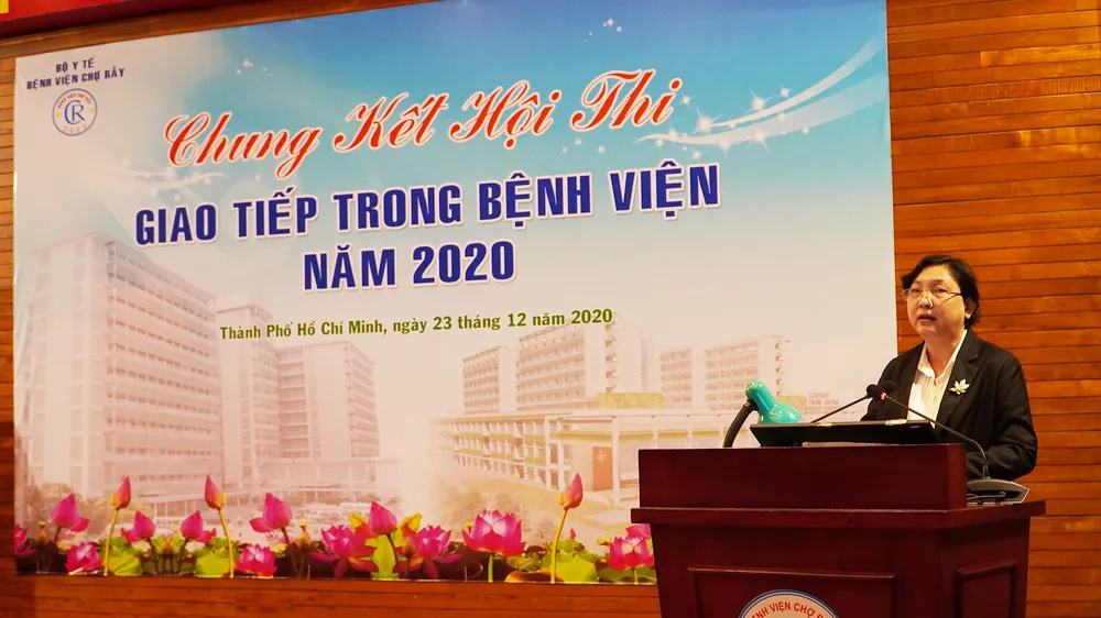 PGS.TS Phạm Thị Ngọc Thảo, Phó Giám đốc BV Chợ Rẫy phát biểu tại hội thi