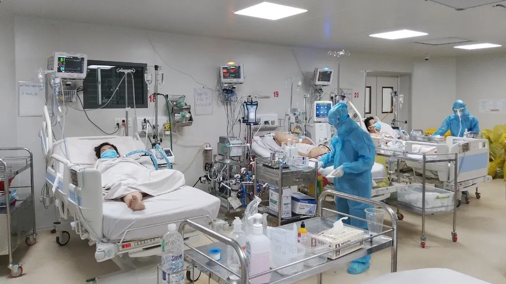 Bệnh nhân mắc Covid-19 đang được điều trị tại Bệnh viện Bệnh Nhiệt đới TPHCM