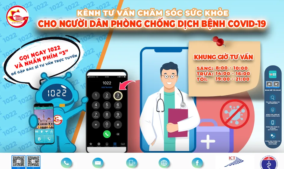 Tư vấn, chăm sóc sức khỏe cho người dân qua cổng thông tin 1022