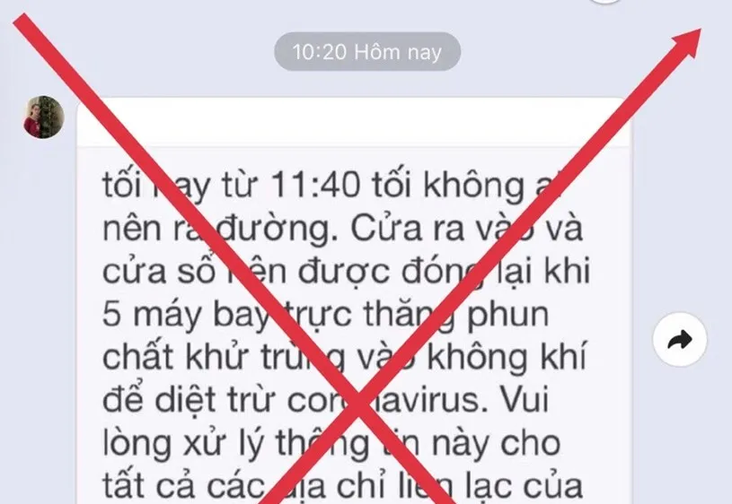 Thông tin “TPHCM sử dụng 5 trực thăng phun chất khử trùng vào không khí để diệt trừ virus Corona” là sai sự thật