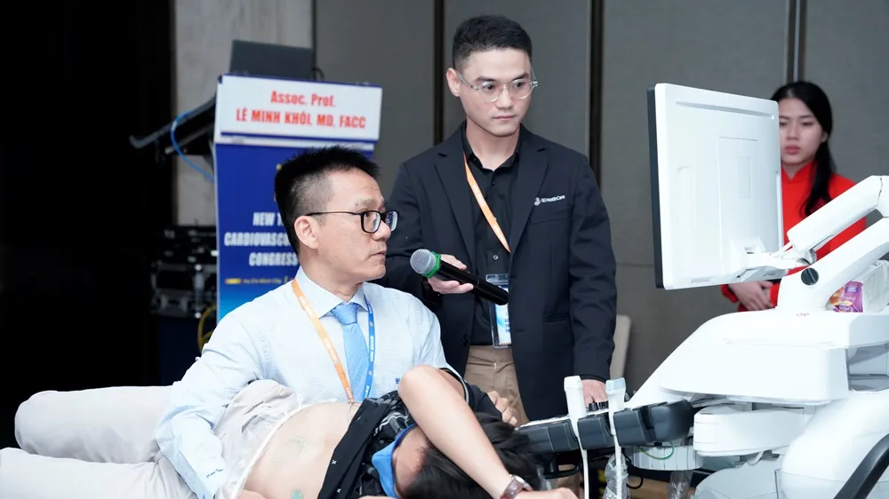 Hội nghị còn có các phiên thực hành siêu âm đánh dấu mô cơ tim, thu hút sự quan tâm của nhiều đại biểu