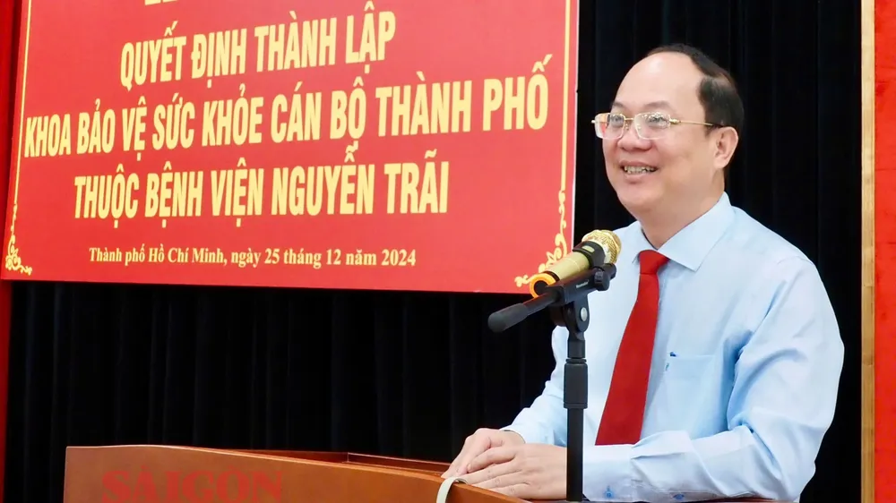 Phó Bí thư Thường trực Thành ủy TPHCM Nguyễn Hồ Hải phát biểu chỉ đạo
