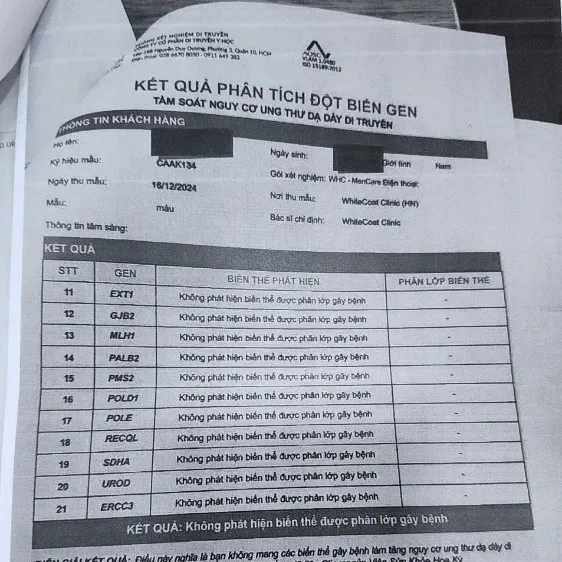 Phòng khám có dấu hiệu giả mạo giấy xét nghiệm tầm soát nguy cơ ung thư