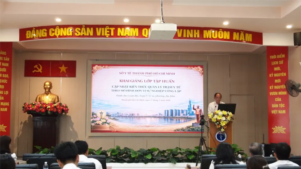 PGS-TS-BS Tăng Chí Thượng, Giám đốc Sở Y tế TPHCM phát biểu tại buổi tập huấn