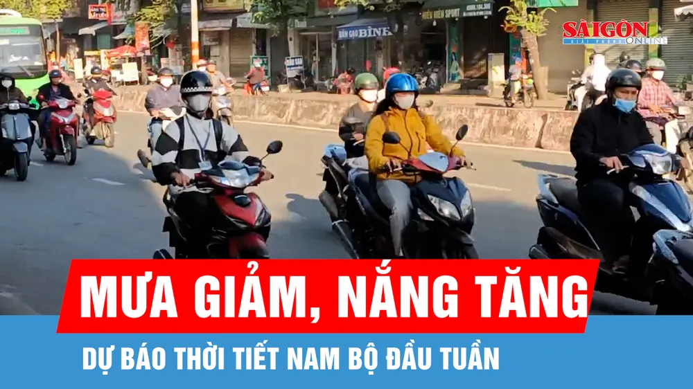 Nam bộ đầu tuần mưa giảm, nắng gia tăng