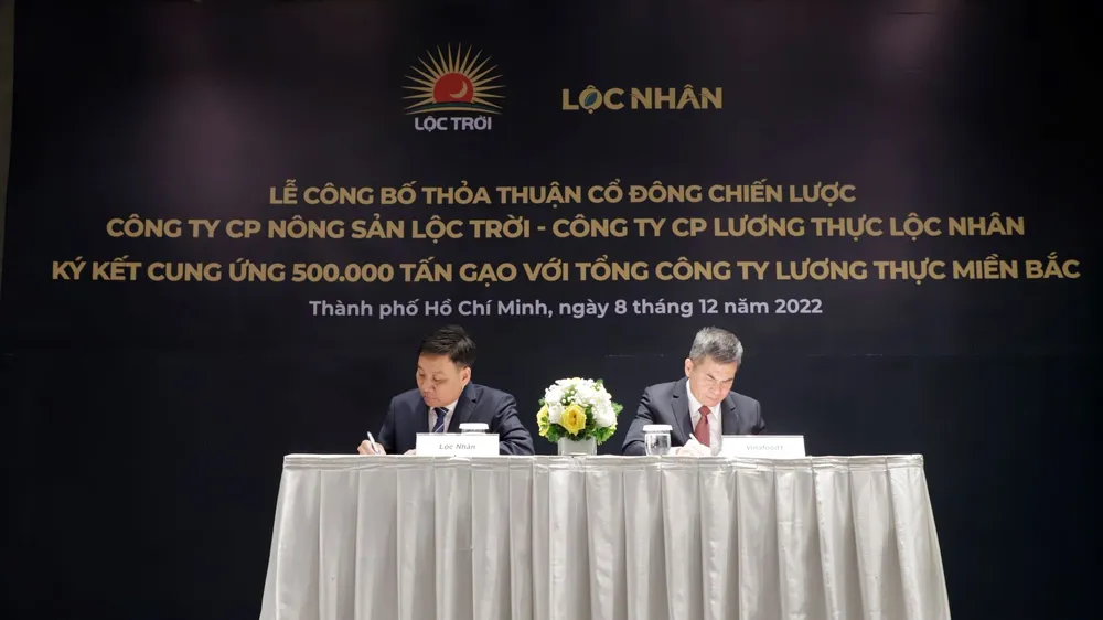 Lộc Trời cung ứng 500.000 tấn gạo cho Tổng công ty Lương thực miền Bắc trong năm 2023