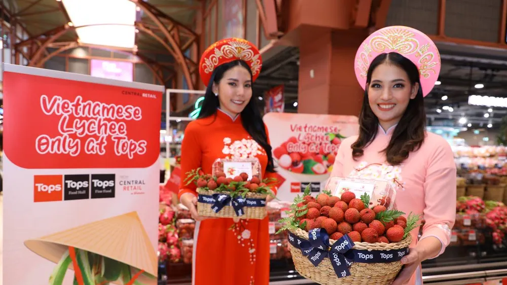 Vải thiều được bán tại Thái Lan hơn 170.000 đồng/kg