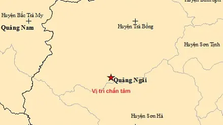 Liên tiếp xảy ra 2 trận động đất tại miền núi huyện Trà Bồng, Quảng Ngãi