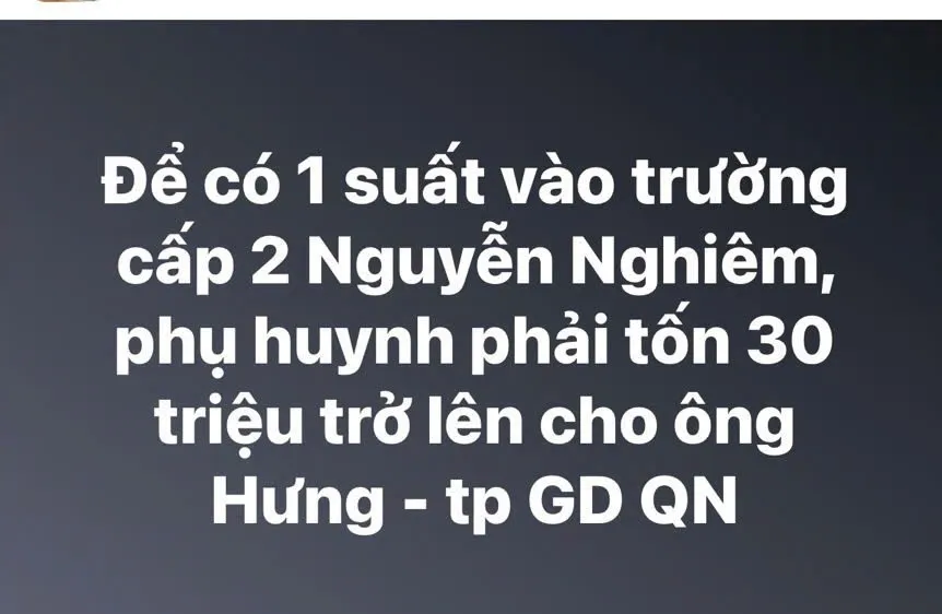 Trưởng phòng GD-ĐT TP Quảng Ngãi bị tung tin nhận tiền “chạy trường”