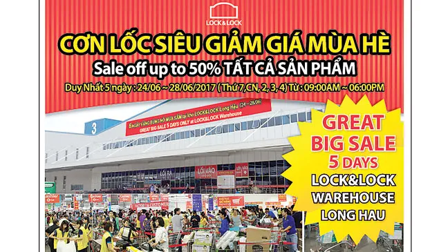 Ưu đãi lên đến 50% tại Lock&Lock F2C Long Hậu