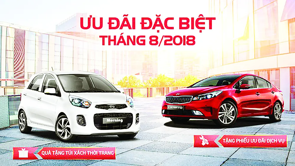 Tháng 8-2018, cơ hội mua xe Kia với hàng loạt ưu đãi hấp dẫn