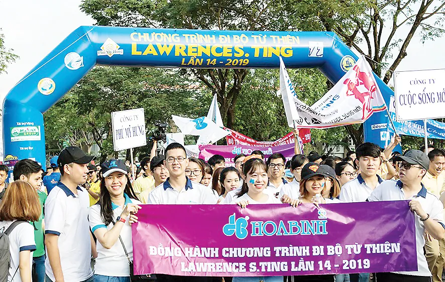 Công ty CP Tập đoàn Xây dựng Hòa Bình đồng hành đi bộ từ thiện Lawrence S. Ting lần thứ 14-2019