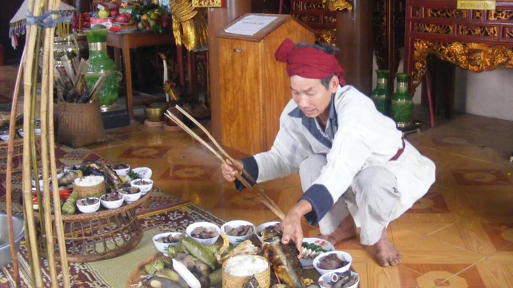 Trong mâm cơm lễ của đồng bào Thái luôn có món cá mát