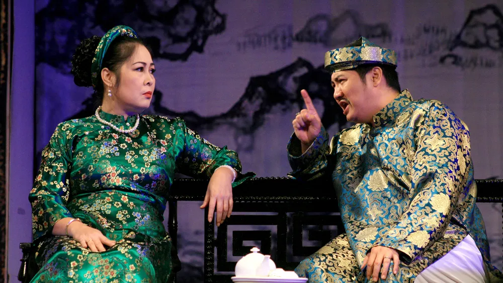 Cảnh trong vở kịch Ngọc Lan trong gió của Sân khấu kịch Hồng Vân 