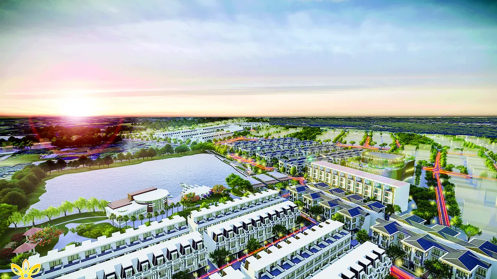 Phối cảnh hoàng hôn dự án khu dân cư Hamilton