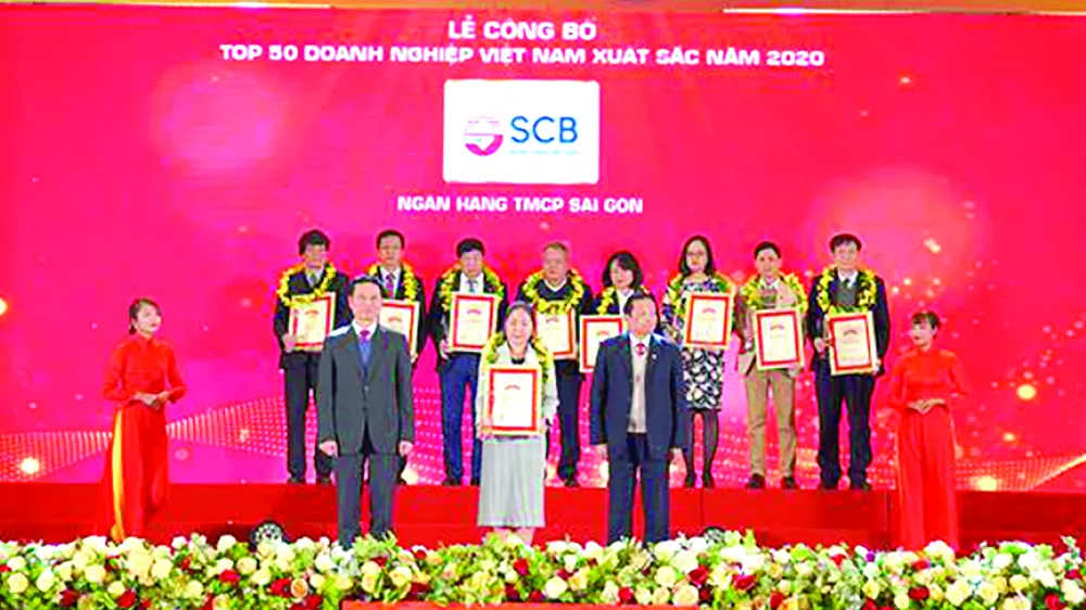 SCB được bình chọn vào Tốp 50 doanh nghiệp xuất sắc nhất Việt Nam 2020