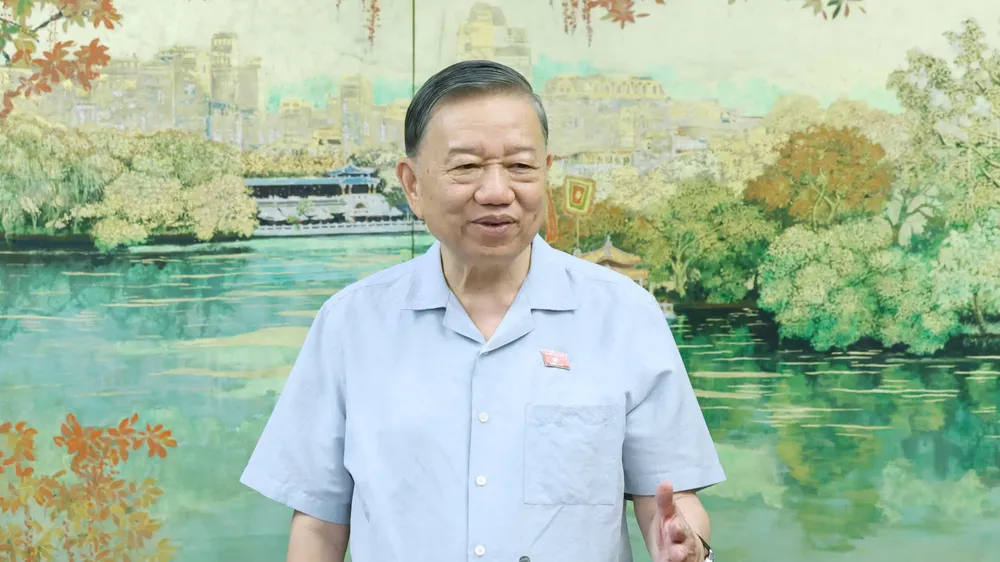 Tổng Bí thư, Chủ tịch nước Tô Lâm phát biểu tại phiên thảo luận tổ đại biểu Quốc hội TP Hà Nội, sáng 4-8. Ảnh: QUANG PHÚC