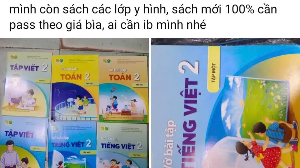 Nhiều tài khoản mạng xã hội đăng thông tin bán sách giáo khoa