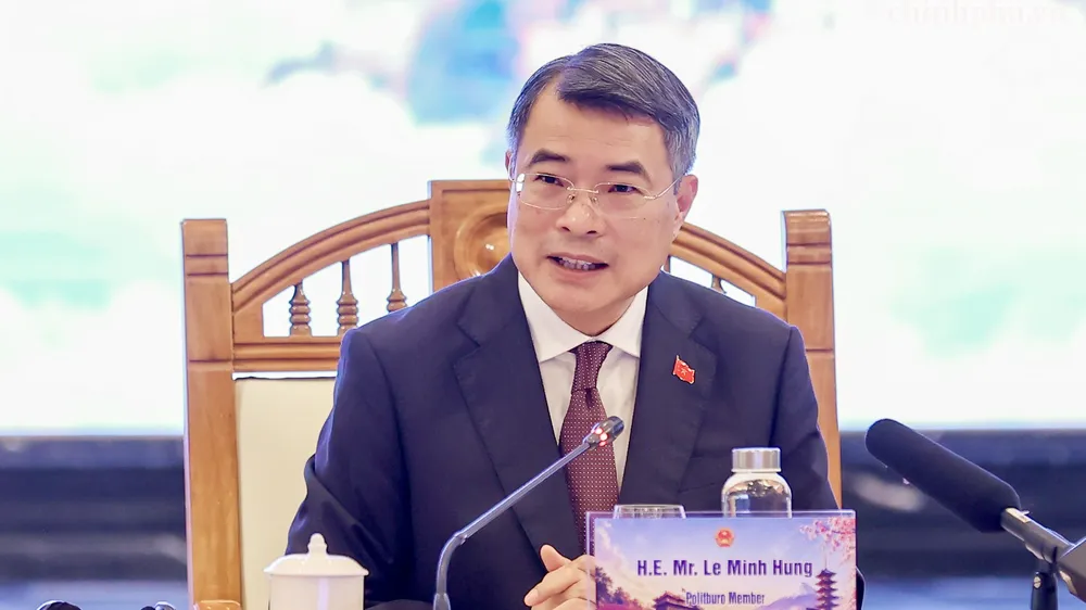 Thủ tướng Chính phủ Lê Minh Hưng phát biểu tại cuộc làm việc với các doanh nghiệp Nhật Bản sáng 6-9-2026. Ảnh: Nhật Bắc/VGP