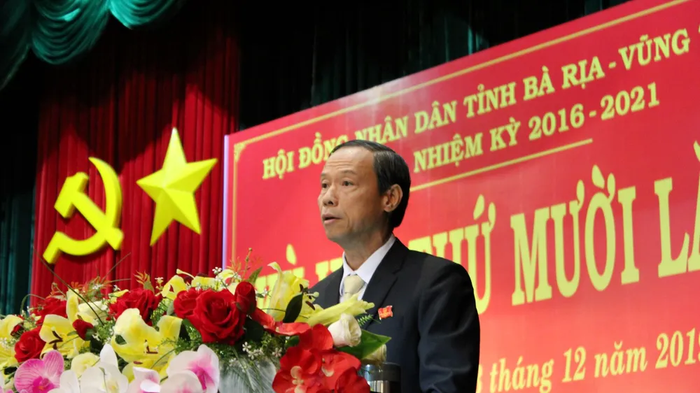 ảnh: Ông Nguyễn Văn Thọ phát biểu tại kỳ họp