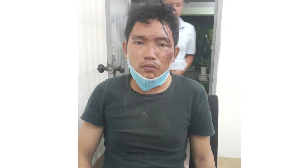 Đối tượng Đoàn Vũ Mạnh lúc mới bị bắt