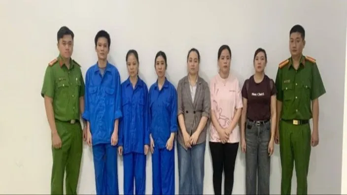 Các bị can trong vụ án. Ảnh: CA TPĐN