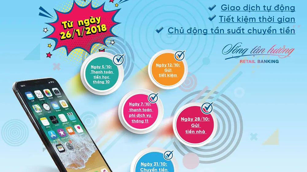 Chuyển tiền tự động theo lịch cùng VietinBank