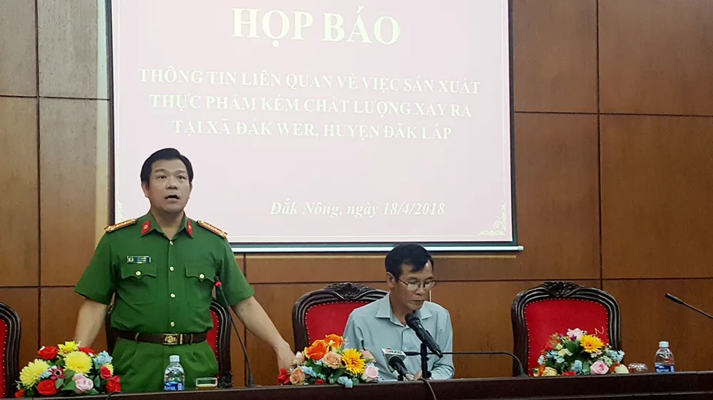 Đại tá Lê Vinh Quy thông tin về vụ việc
