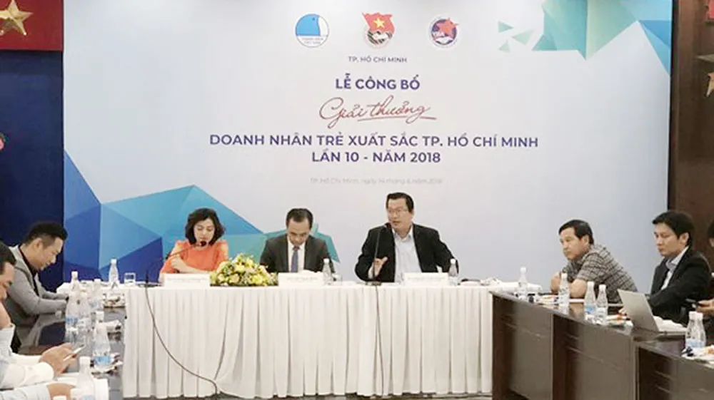 Giải thưởng “Doanh nhân trẻ xuất sắc TPHCM” năm 2018
